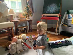 Photo of Orion attending his "church"