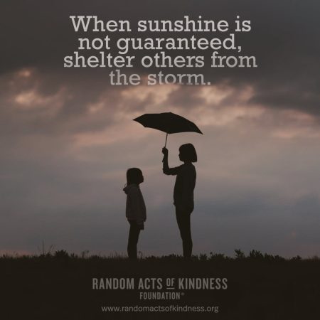 Gray background with 2 individuals sharing an umbrella